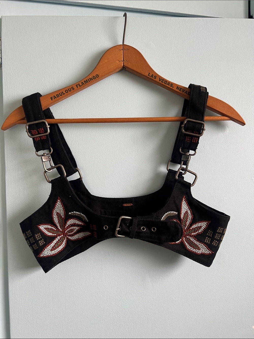 Free People Embroidered Black Harness